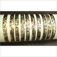 Micron Plated Tri Color Bangles